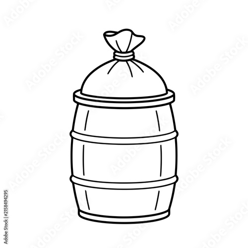Barrel with tied top
