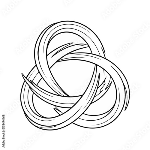Intertwined abstract shape