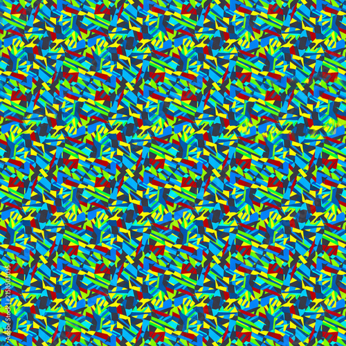 Neon Cyan Yellow Fragment Anti-Recognition Texture