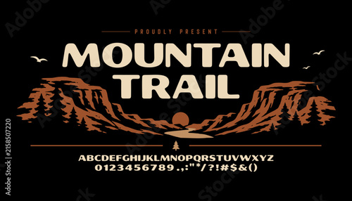 Mountain Trail Vintage Sans Serif Font for Outdoor Adventure Branding