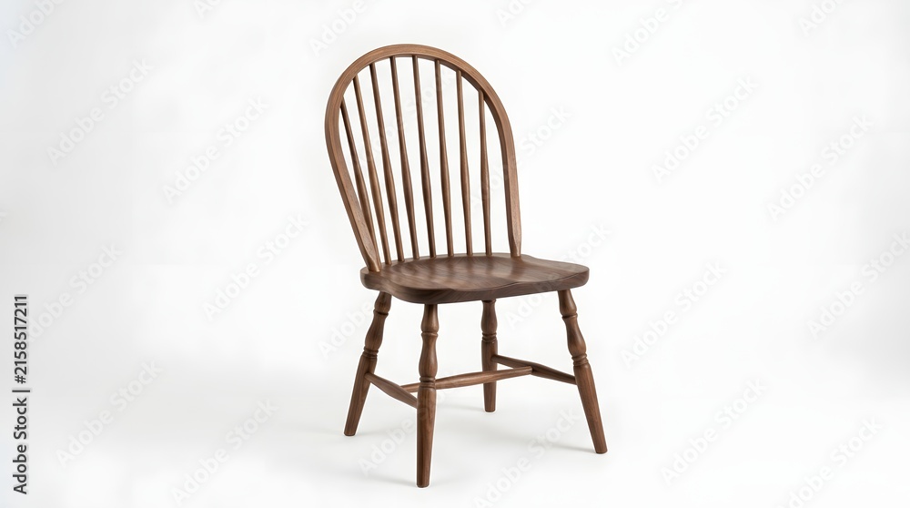 Fototapeta premium wooden chair on white background