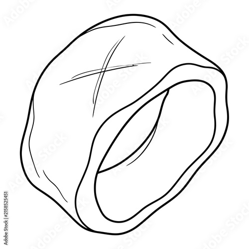 Outline of a beanie hat