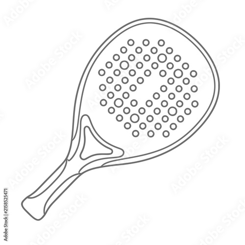 Outline of a paddleball racket with holes