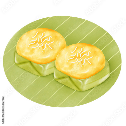 Toddy Palm Cake. thai dessert