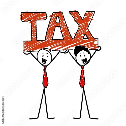 Two workers with happy expressions are holding up a sign that says 