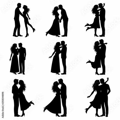 Group of Loving Couples in Various Poses