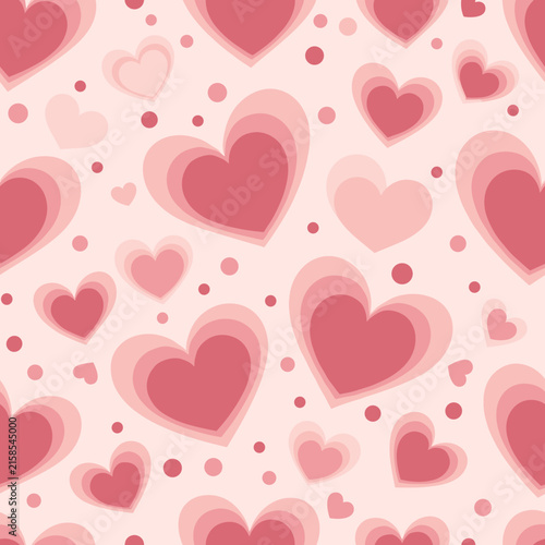 Dynamic Floating Pink Hearts Pattern Background
