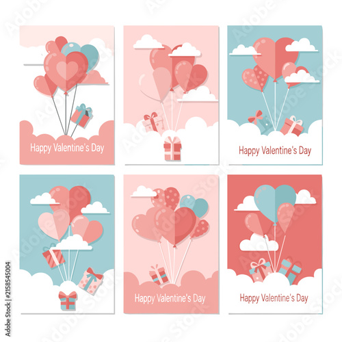 Cute Animal Balloon Greeting Cards Set