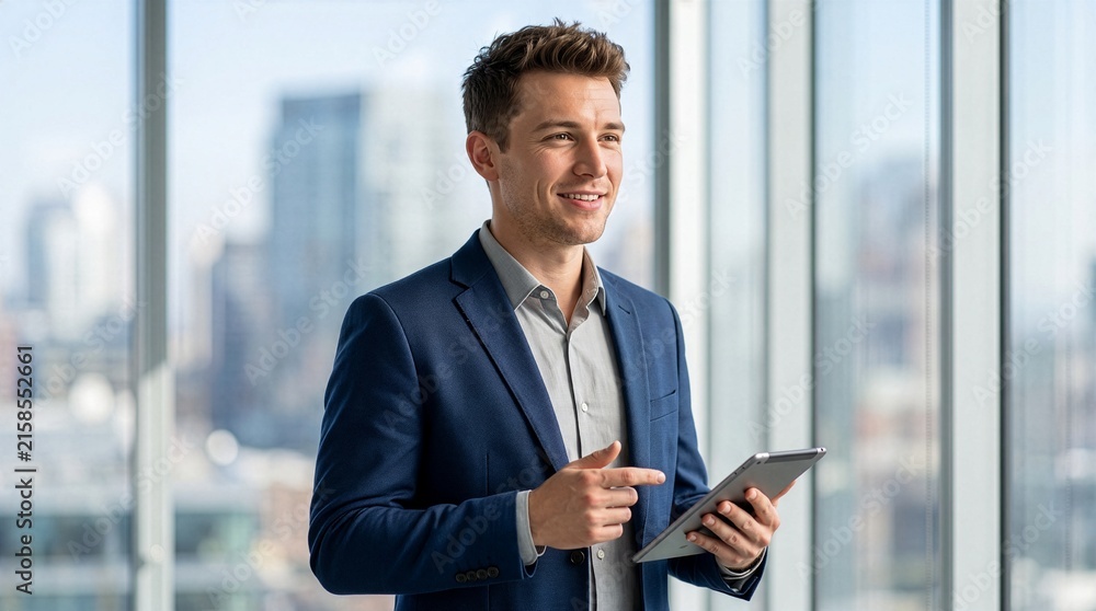 Fototapeta premium Professional Business Advisor Using Tablet at Office