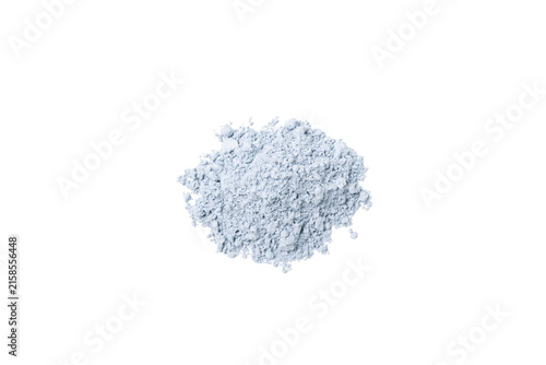 Quadro su tela Natural dry clay face mask powder isolated on white background