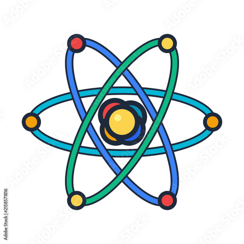 Quantum Physics Atom Nucleus Molecule Science Vector