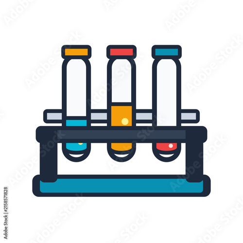 Chemistry Test Tubes Rack Science Reagent Vector