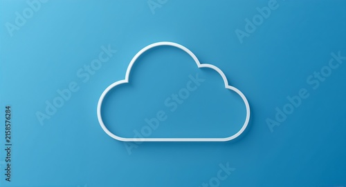Photo realistic as Cloud service icon with copy space for business cards - A modern cloud service icon design with ample copy space perfect for creating business cards that convey with copy space.