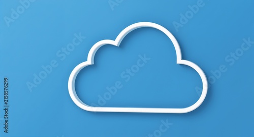 Photo realistic as Cloud service symbol with blank area for personalized messages - A customizable cloud service symbol featuring a blank area for adding personalized messages making concept.