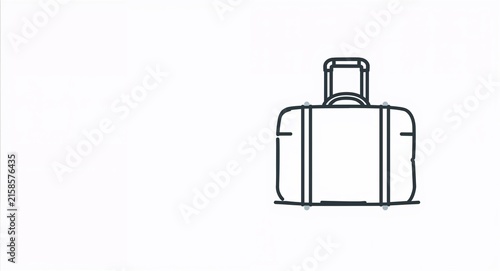 Photo realistic as Doodle line icon of a suitcase - A doodle line icon of a suitcase representing travel business trips and professional journeys ideal for business travel themed with copy space.
