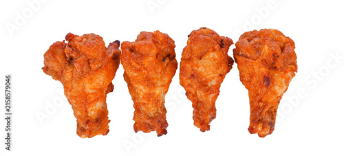 Barbecue chicken wings isolated on transparent background. PNG