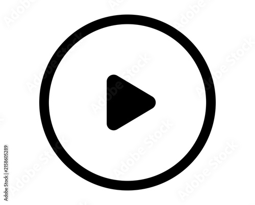 play button icon for multimedia content and video playback. 