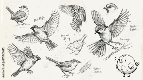 a collection of birds in flight.