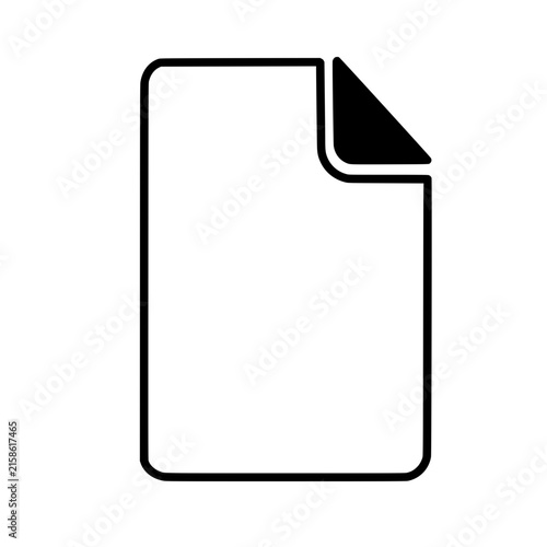 Document file icon. Collection with outline style. File document sign. Symbol for paper, report, form, article and document management interface design. Vector illustration.
