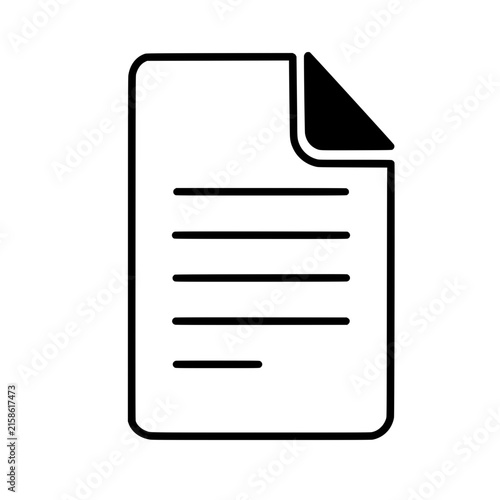 Document file icon. Collection with outline style. File document sign. Symbol for paper, report, form, article and document management interface design. Vector illustration.