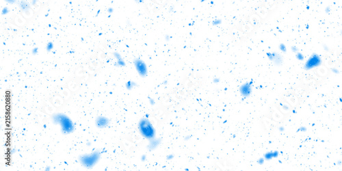 Falling snow and blue flakes overlaying transparent background, creating winter storm effect, icy texture for seasonal and cold weather concepts