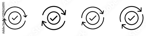 Exchange arrows and clock icon set for time transfer, scheduling, synchronization and workflow use.