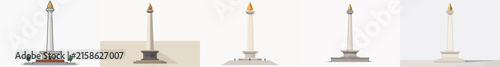  Monas Vector Flat Design White Background