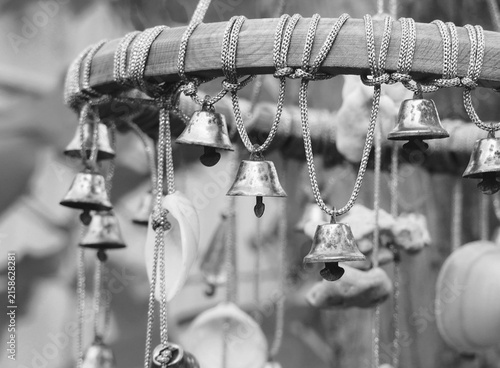 Handmade Seashell Wind Chime With Bells In Garden