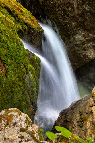 Wasserfall im Hartelsgraben, Nationalpark Gesäuse, Steiermark