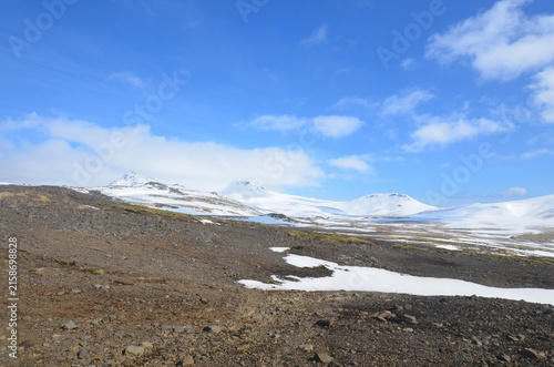 Captivating landscape of snow capped mountains