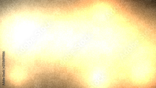 Vintage golden light leak flare with warm film grain texture for retro photography effects
