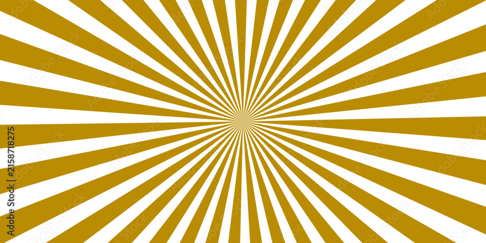 Obraz premium A golden sunburst radiates from the center, casting bold stripes across a clean, graphic backdrop.