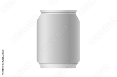 Fotografie Small Aluminum Tin Soda Stubby Mockup for Cold Refreshment Branding