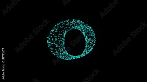 Swirling Cyan Particle Vortex Abstract background blue