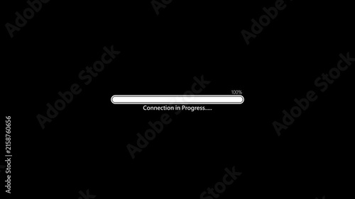 Animated Connection in Progress Bar Screen with Percentage Counter Motion Graphic