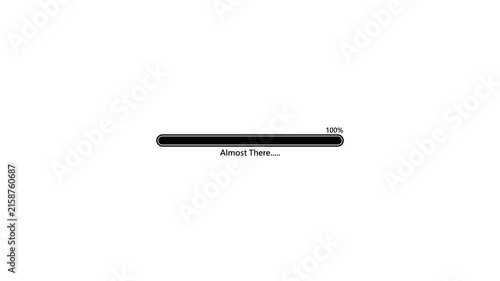 Animated Minimal Progress Bar Screen with Percentage Counter Motion Graphic