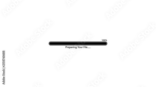 Animated Minimal Progress Bar Screen with Percentage Counter Motion Graphic