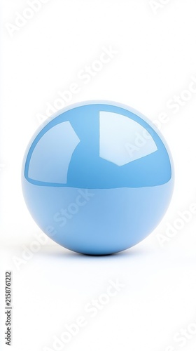 Cool Blue Decorative Sphere Isolated On White Background