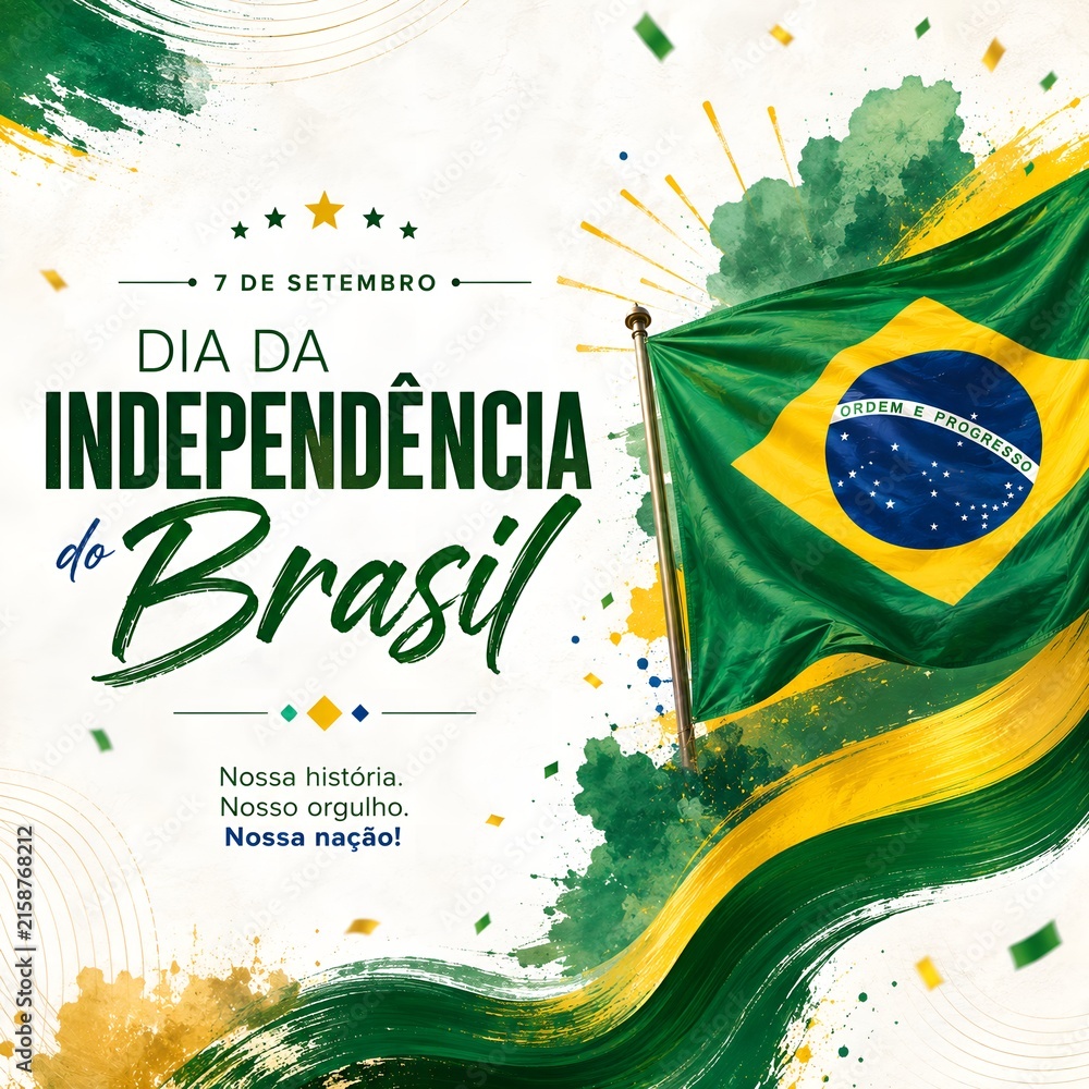 Obraz premium Brazil independence day celebration design