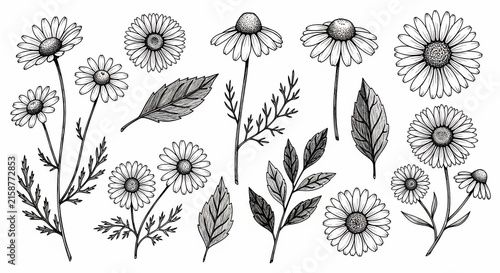Whispers of Summer Blooms: A Hand-Drawn Bouquet