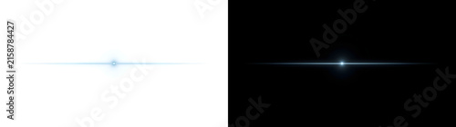 Faint horizontal light flare with a tiny glowing point streaking gently across darkness ideal for minimal cinematic overlay design with PNG, Transparent and Black Background Versions
