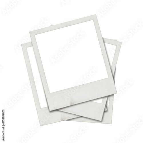 Two blank instant photo frames stacked together