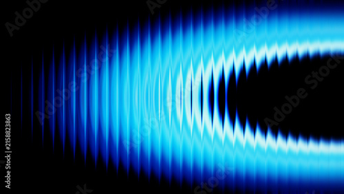 Foto Blue Glass Ripple Waveform Background with Glowing Cyan Pulse