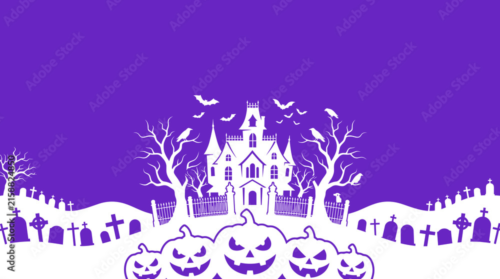 Naklejka premium A beautifully spooky halloween night vector illustration perfect as a haunting backdrop for october celebrations festive designs and creepy projects