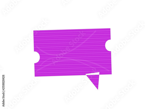 Solid purple speech bubble flat illustration for conversation design