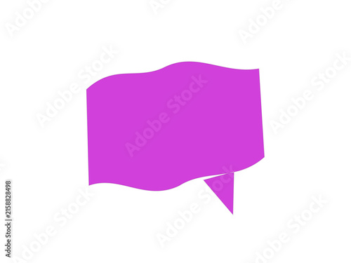 Solid purple speech bubble flat illustration for messaging design