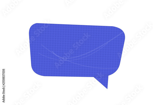 Speech bubble graphic for messaging and communication design