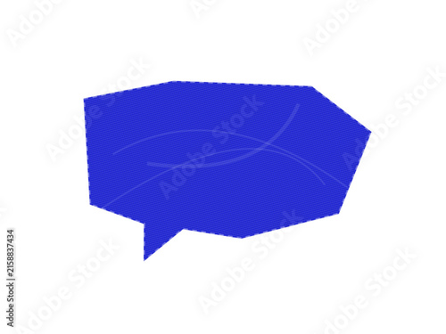 Speech bubble graphic illustration flat design filled blue shape