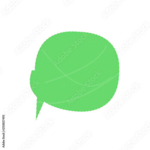 Speech bubble graphic with dotted outline for communication design