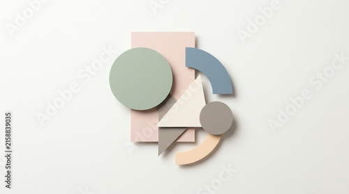 Colorful Geometric Abstract Wall Art Arrangement